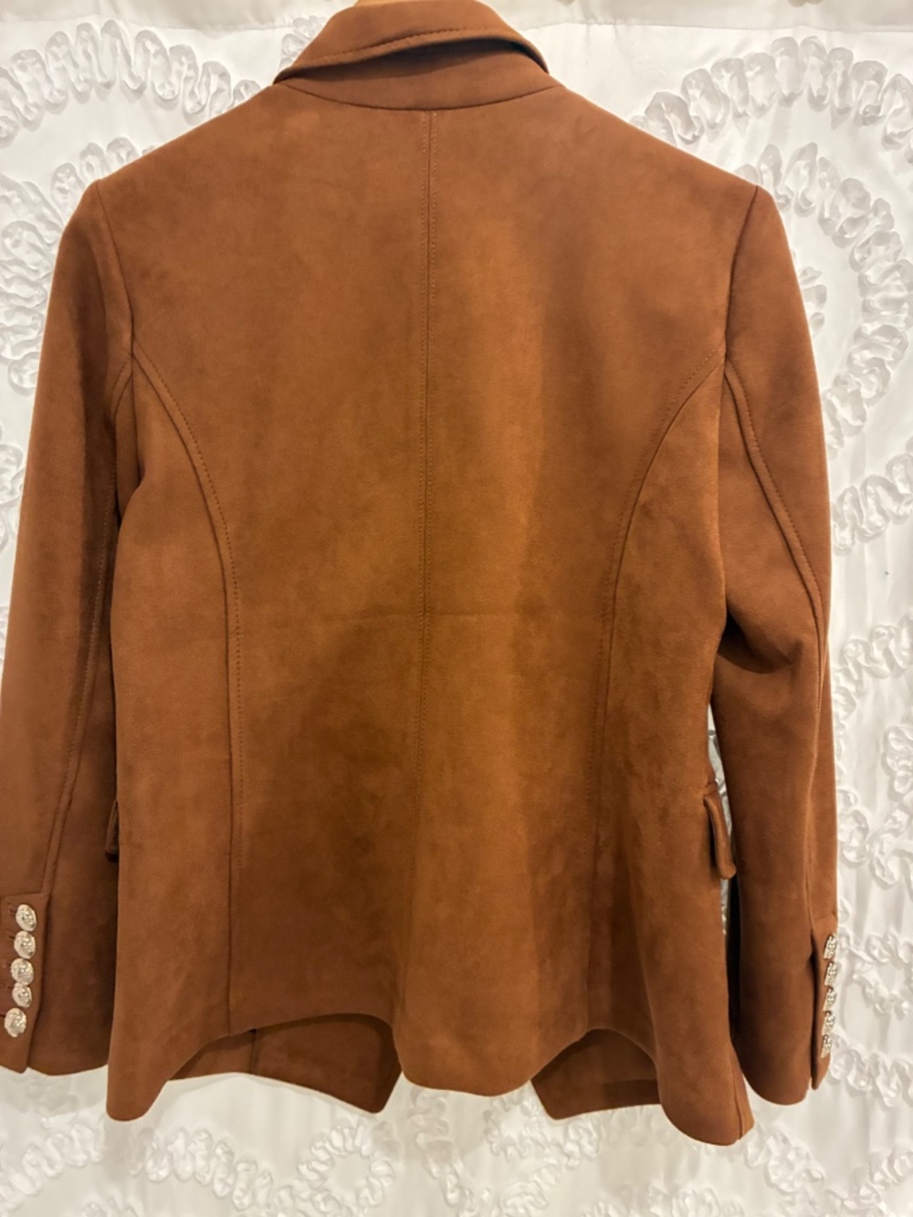 WHBM faux suede blazer sz 6 - Picture 3 of 3